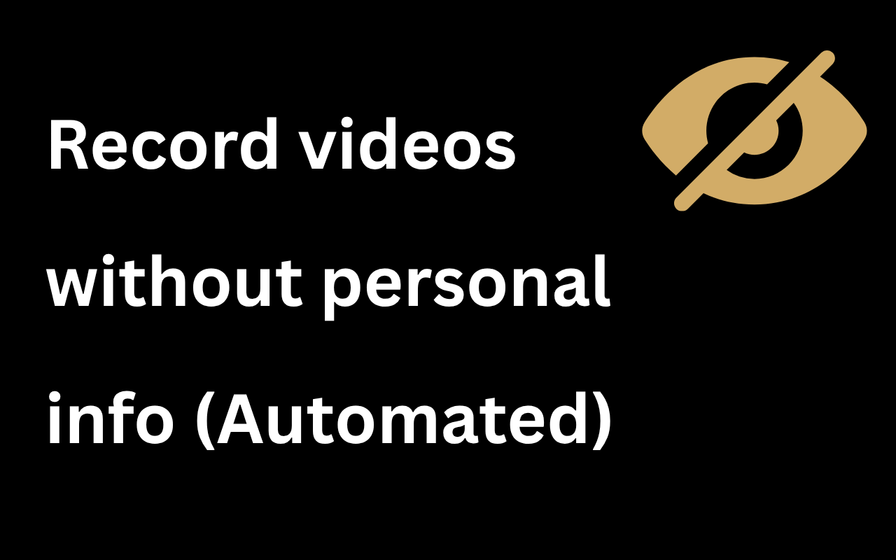 Creator Privacy Canvas message: Record videos without personal information